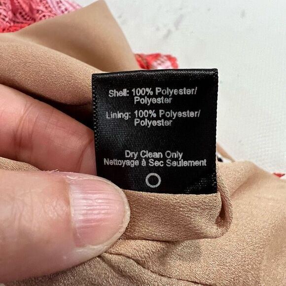 Dress The Population Brigitte Chevron Lace Romper Pink Sz M Women’s - Picture 5 of 9